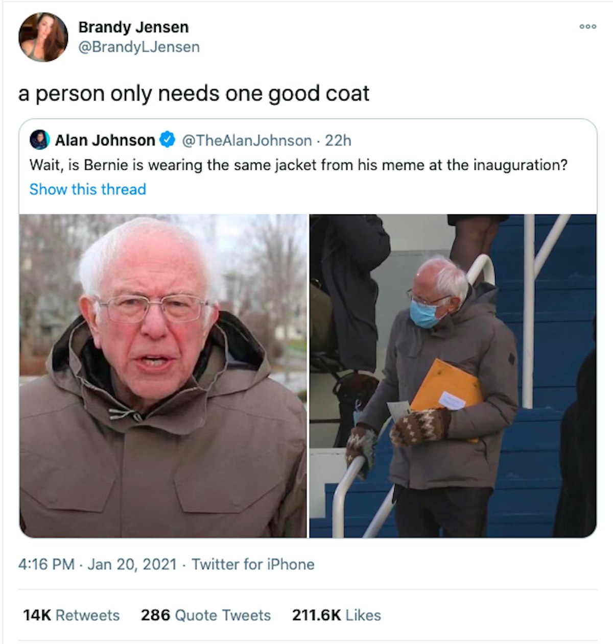 The Best Bernie Sanders Memes And Jokes After That Adorable Mitten Picture